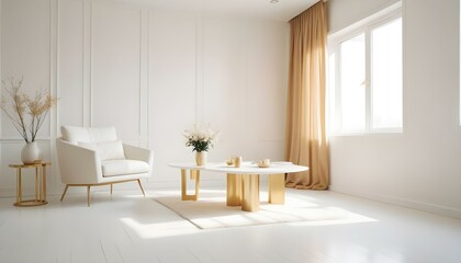 Fototapeta premium Photo interior modern design room 3d illustration