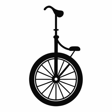 recommend clip art: Unicycle Black silhouette
