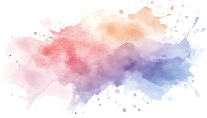 Obraz premium Soft watercolor splashes or strokes in muted tones, offering an artistic yet understated look
