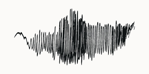 Radial sound wave curve grunge pattern white background
