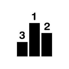 Winner podium icon vector. Reward, champion, sports fist second third place concept. EPS 10