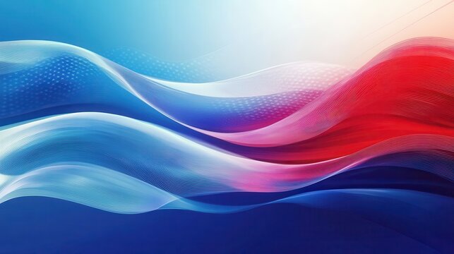 Patriotic USA Flag Abstract Poster with Vibrant Color Gradients