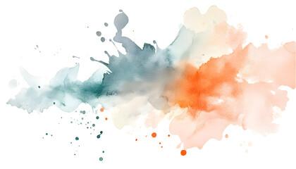 Obraz premium Soft watercolor splashes or strokes in muted tones, offering an artistic yet understated look