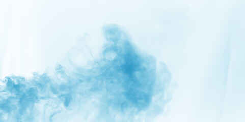 Light blur background with cyan, blue fog floating in the air.