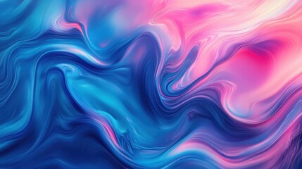 Fototapeta premium Dynamic swirls of pink and blue create an engaging abstract background full of movement and fluidity
