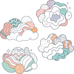 Soft Pastel Abstract Designs with Subtle Textures