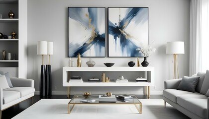 Photo interior modern design room 3d illustration