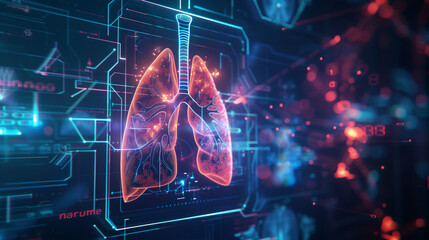 respiratory digestive system science medical screen technology background