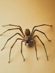 Spider isolated on paper background