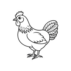 LINEOUT icon of a chicken vector icon illustration on a white background.