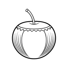 Coconut Cocktail vector icon illustration on a white background.