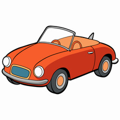 Cabriolet Car Vector Art