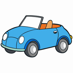 Cabriolet Car Vector Art