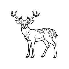 Deer icon LINEOUT vector illustration on white background.