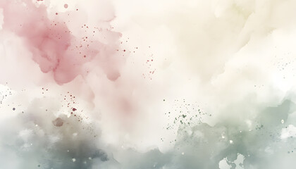 Obraz premium Soft watercolor splashes or strokes in muted tones, offering an artistic yet understated look