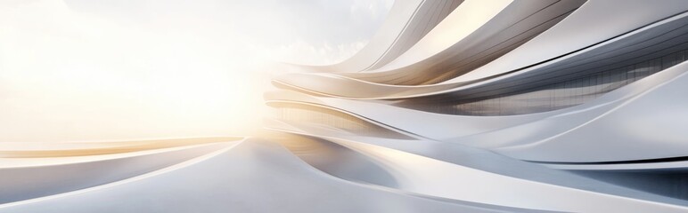 Obraz premium Abstract architecture background featuring a conceptual design in 3D rendering