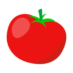 Tomato. Healthy food, vegetables, diet, proper nutrition, carbohydrates, lifestyle, healthcare, fitness, weight loss or gain, vitamins, fructose. Vector Illustration