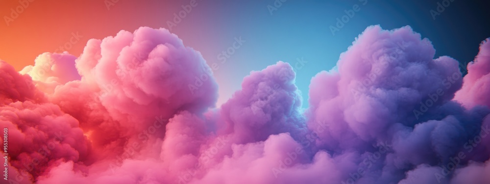 Aufkleber cartoon style 3d rendering of nebulous smoke and cloud abstraction