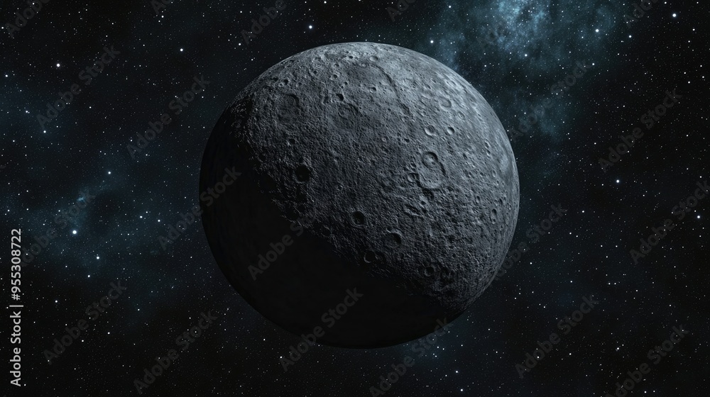 Fototapete ceres dwarf planet in a 3d cartoon rendering