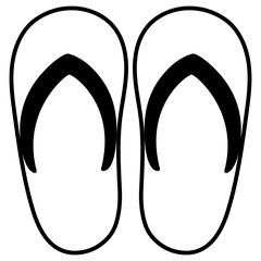 flip flops icon vector