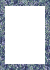 White frame background with decorated design botanical motif borders.