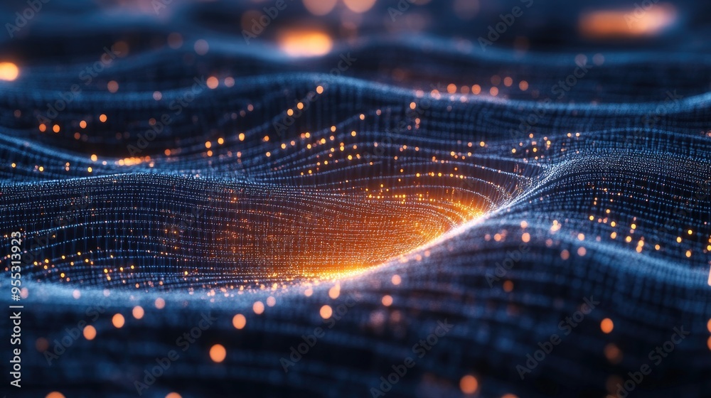 Poster digital neural network concept introduction to artificial intelligence within the realm of big data 