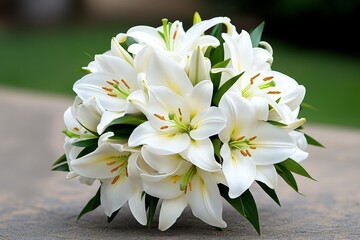 Lilies, in a bridal bouquet, timeless beauty add a touch of elegance and grace to wedding celebrations