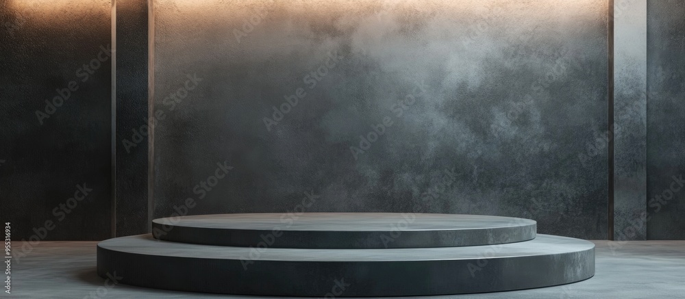 Poster Abstract fantasy podium display 3D rendering