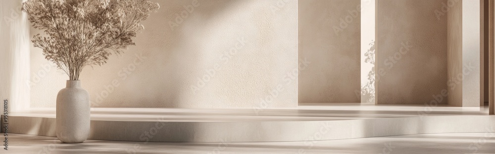 Poster minimal podium display for product showcase
