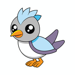 Bird cartoon vector illustration style design