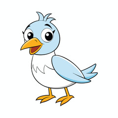 Bird cartoon vector illustration style design