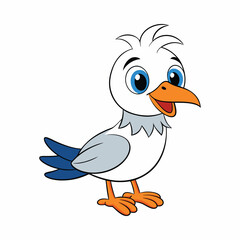 Bird cartoon vector illustration style design