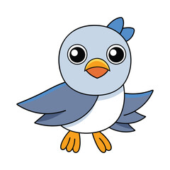 Bird cartoon vector illustration style design