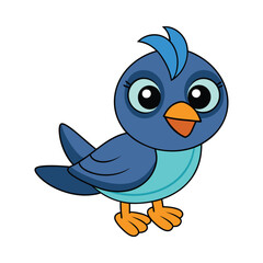 Bird cartoon vector illustration style design