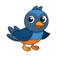 Bird cartoon vector illustration style design