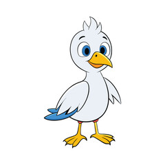 Bird cartoon vector illustration style design