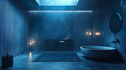 Modern bathroom with a glass shower and sleek streamlined finishes for a clean stylish vibe
