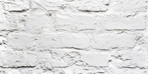 A white brick wall with a rough texture