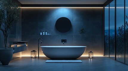 Modern bathroom with a glass shower and streamlined finishes for a clean stylish look