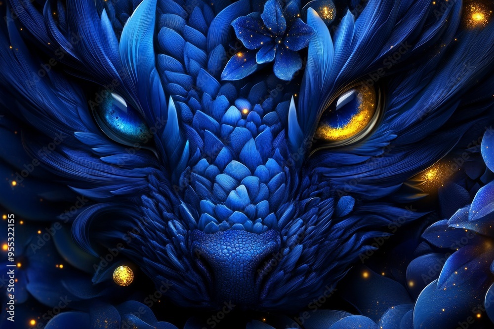 Wall mural zodiac signs as cosmic guardians, captured in an artwork where each zodiac sign is a guardian of a s