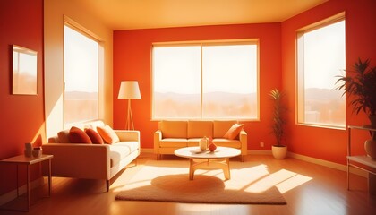 Fototapeta premium Photo interior modern design room 3d illustration