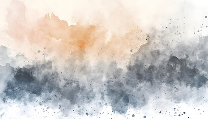Fototapeta premium Soft watercolor splashes or strokes in muted tones, offering an artistic yet understated look