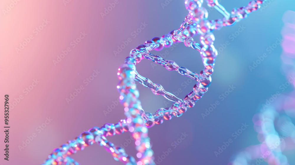 Aufkleber a vibrant and intricate representation of dna double helix, showcasing its unique structure and mole