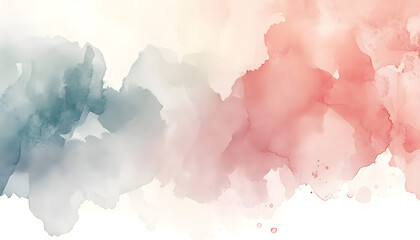 Fototapeta premium Soft watercolor splashes or strokes in muted tones, offering an artistic yet understated look