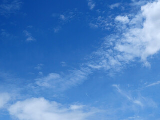 Obraz premium Blue sky with clouds background.It's beautiful and natural.