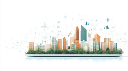 smart city with 5G infrastructure advanced