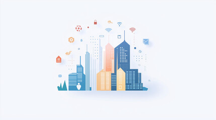 Obraz premium smart city with 5G infrastructure advanced