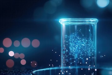 AI developing new chemical compounds in a futuristic lab, AI chemistry trends, accelerating scientific discovery