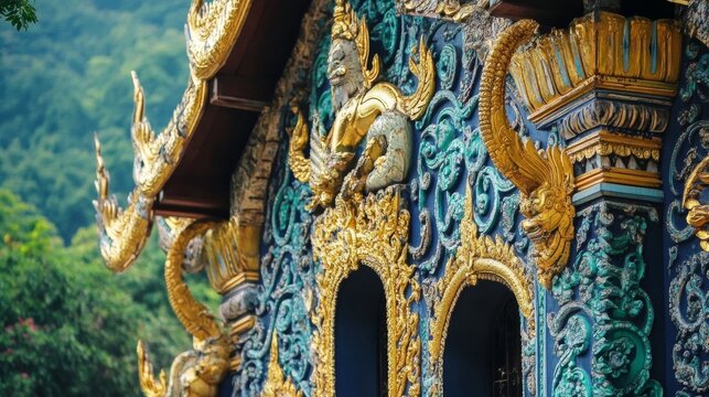 Ornate temples grace Chiang Mai mountains