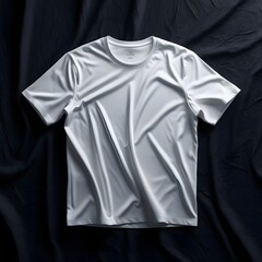 white t shirt on black background